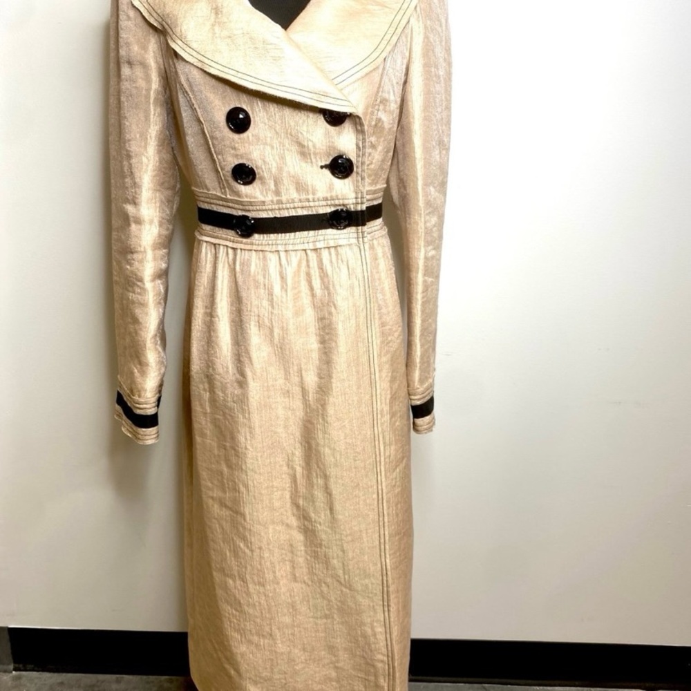 To the Max Cream Long Sleeve cocktail coat with Black Accents